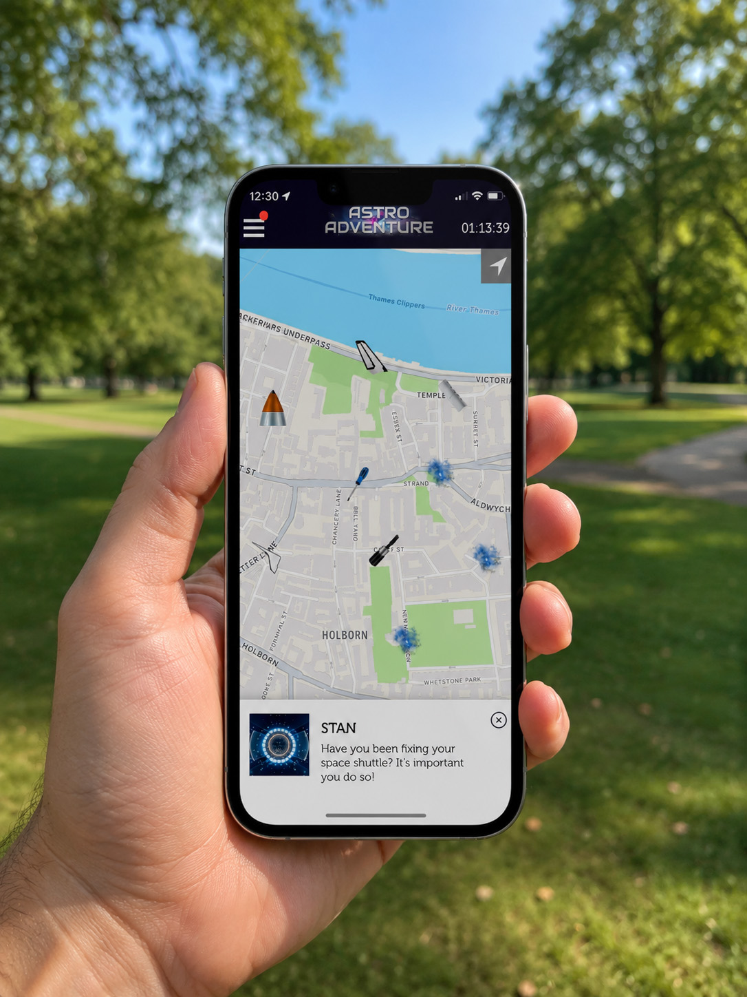 Astro Adventure GPS treasure hunt app game