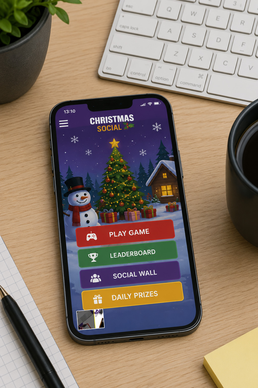 Christmas Social tablet phone seasonal team building game app