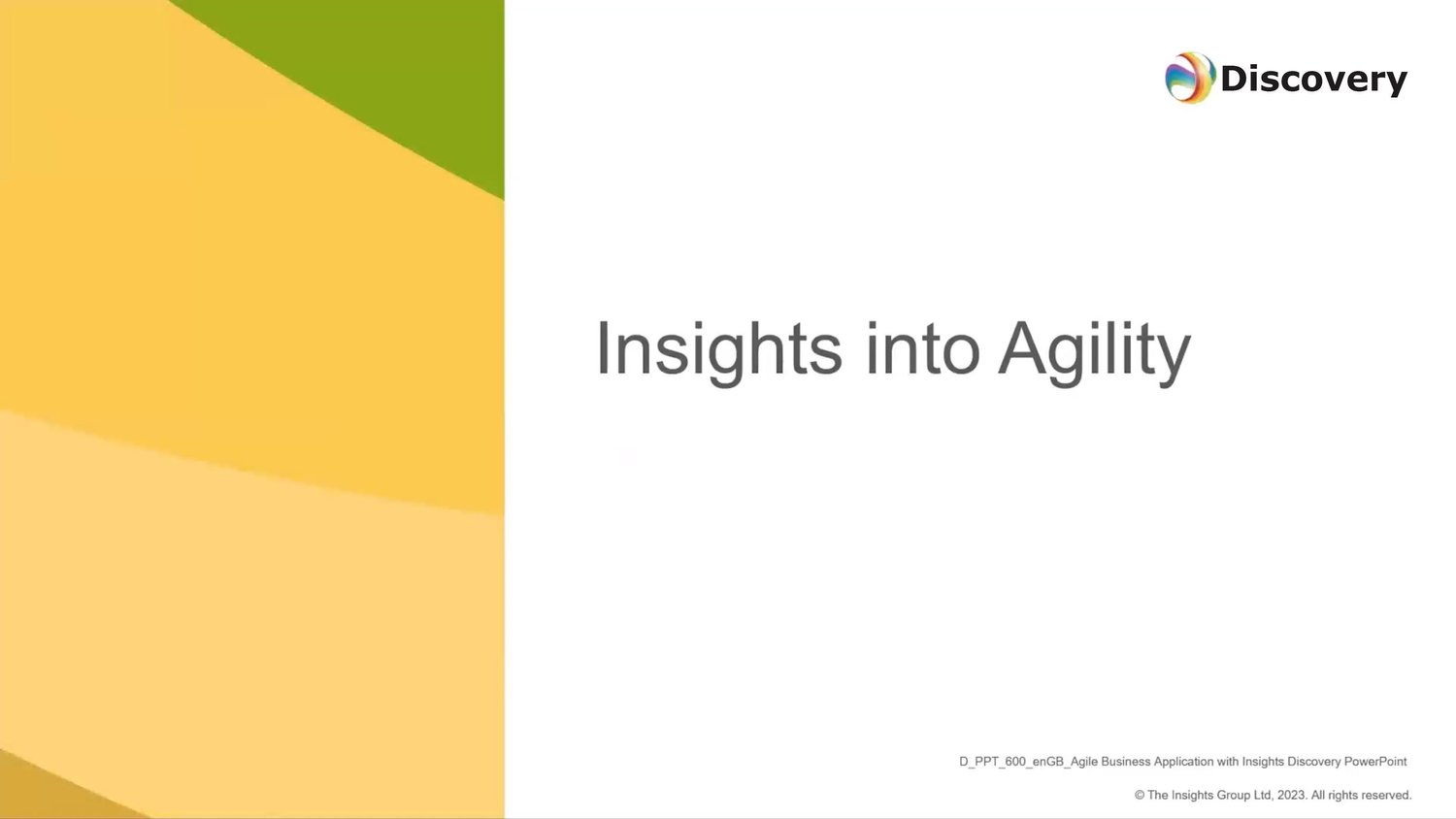 Insights Into Agility